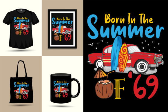 Born in the Summer of 69: A Versatile T-Shirt Graphics Design