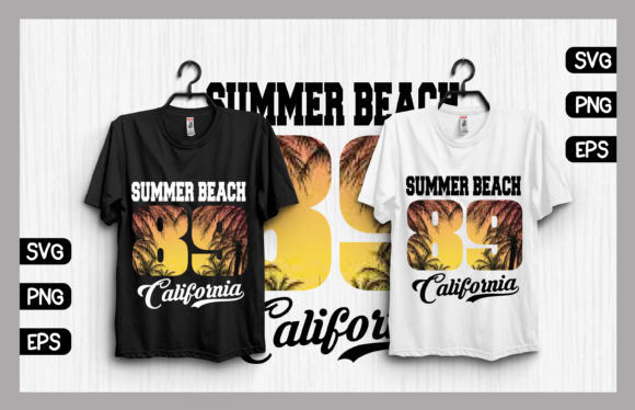 California Summer Beach T-shirt Design for Graphics