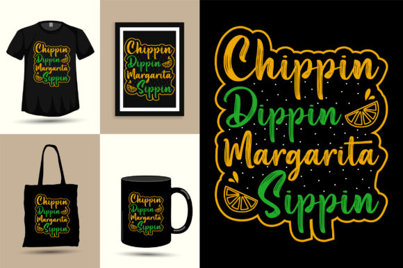 Chippin Dippin Margarita Summer Design for T-Shirt Graphics