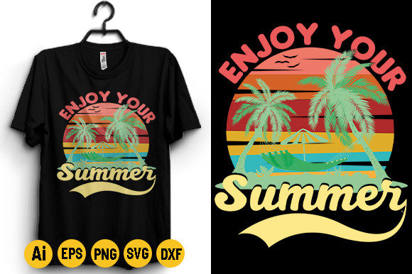 Enjoy Your Summer T-shirt Design for Local Branding