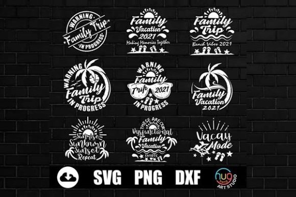 Family Trip, Summer Vacation: Perfect for T-Shirt Designs and Graphics