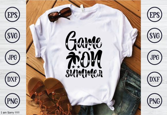Game on Summer: A Versatile Graphics Asset for T-Shirt Designs