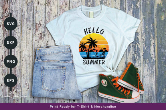 Hello Summer T-shirts Design: A Graphics Must-Have for Print Templates