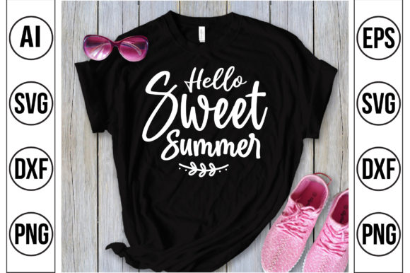 Hello Sweet Summer SVG: Graphics & T-Shirt Designs
