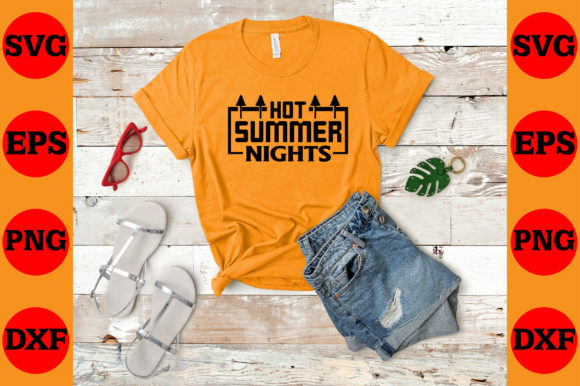 Hot Summer Nights: A Versatile Graphic for T-Shirt Designs
