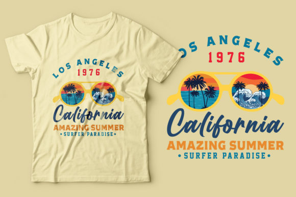 Los Angeles California Summer Paradise: A Must-Have for T-Shirt Designs and Graphics