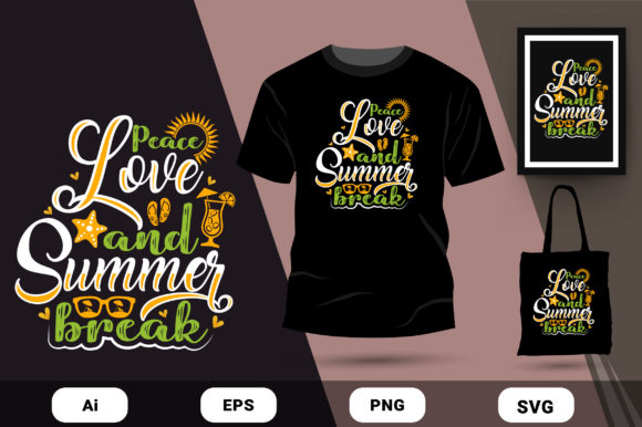 Love and Summer T-shirt Design Graphic Review