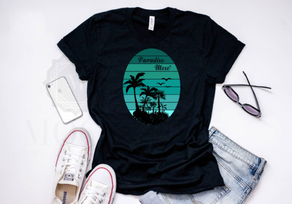 Paradise Mose Summer Tshirt Template for Graphics and Crafts
