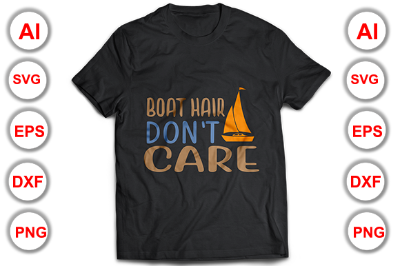 Summer Boat Hair Don't Care: A Vibrant T-Shirt Design for Local Brands