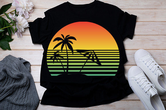 Summer Sun Set T Shirt Design: A Versatile Graphics Asset