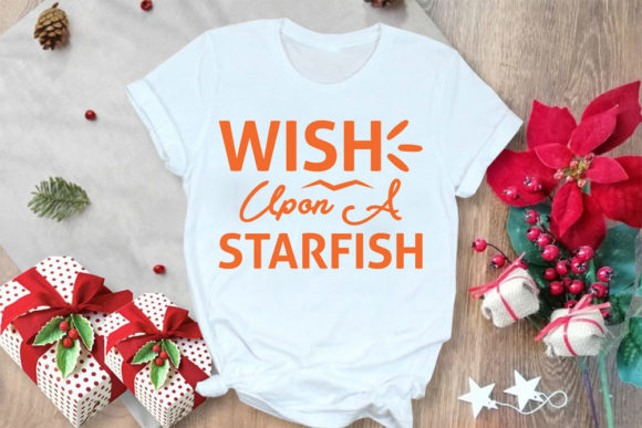 Summer Svg Design, Wish Upon a Starfish for T-Shirt Designs and Graphics