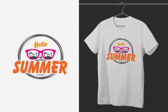 Summer T-shirt Design Template for Graphics and Print