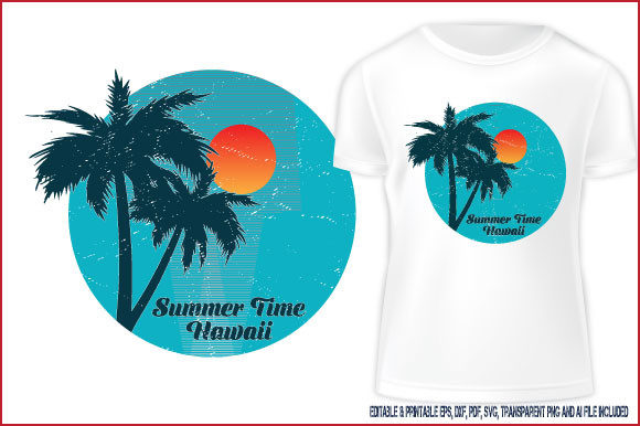 Summer Time Hawaii T-shirt Vector: A Graphics Gem