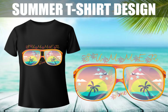 Summer Time T-shirt Design: A Vibrant Graphics Asset