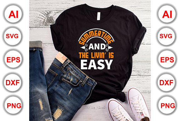 Summer Vacation and the Living is Easy T-Shirt Graphics