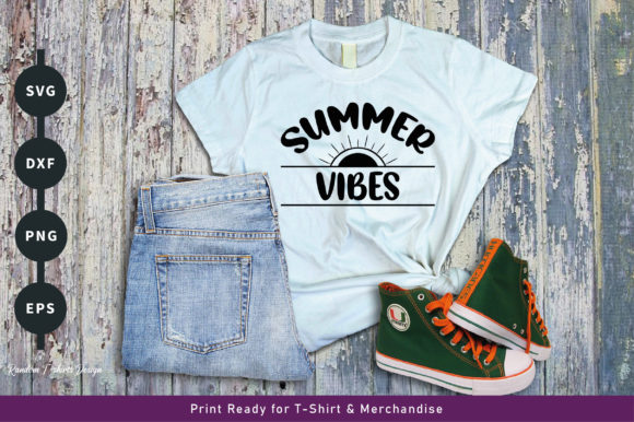 Summer Vibes T-shirt Design: A Fresh Embroidery Addition