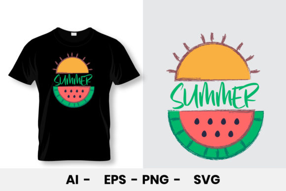 Watermelon Summer T-Shirt: A Vibrant Graphics Asset